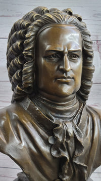 Johann Sebastian Bach Bronze Bust on Marble Base