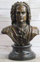 Johann Sebastian Bach Bronze Bust on Marble Base