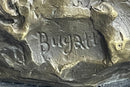 Hot Cast Bronze Sculpture of Two Elephants on Marble Base