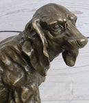 Basset Hound Art Deco Bronze Sculpture on Marble Base