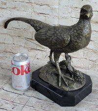 Pheasant Grouse Game Bird Hunter Bronze Marble Sculpture