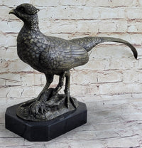 Pheasant Grouse Game Bird Hunter Bronze Marble Sculpture