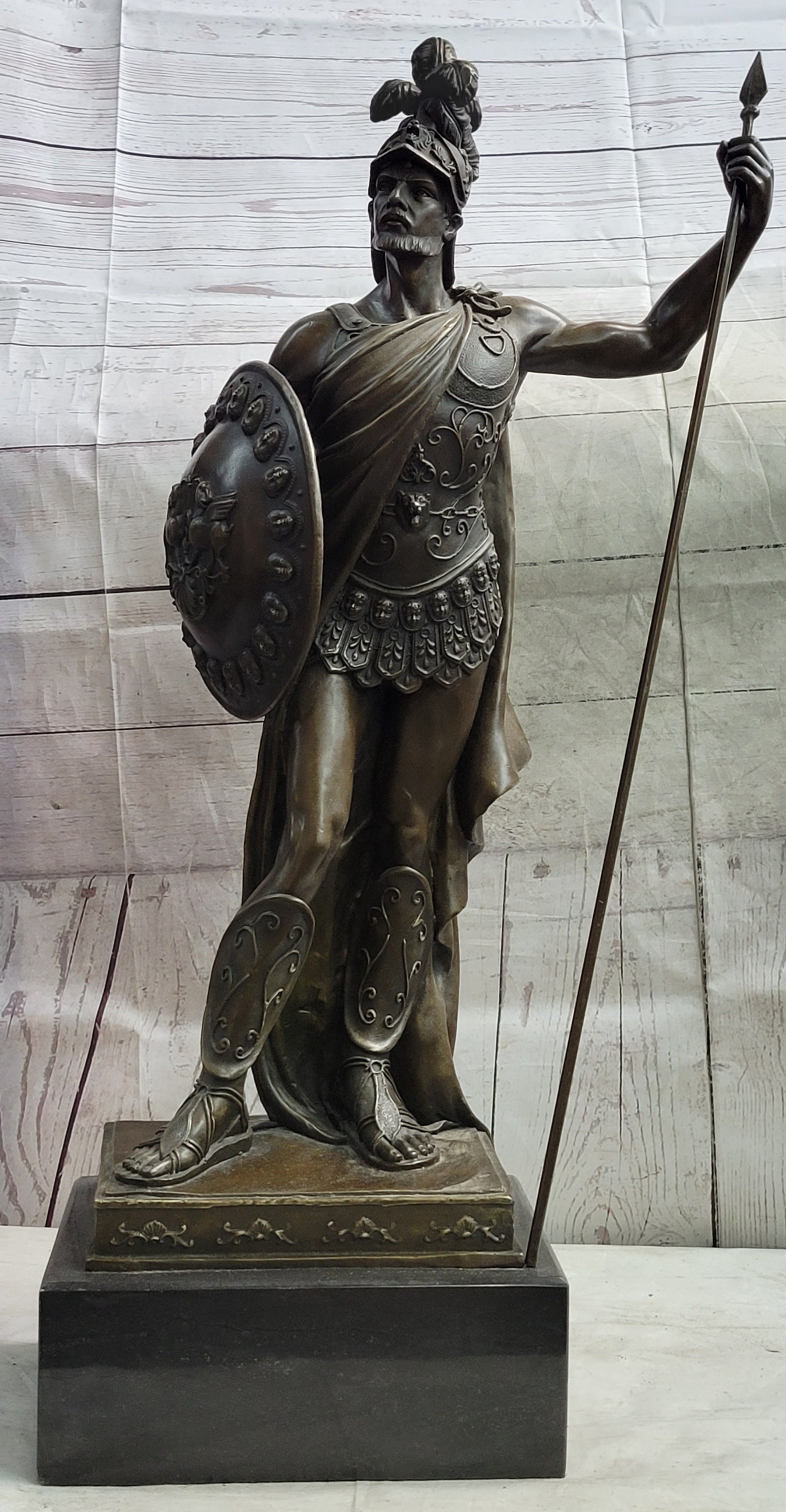 Greek Hoplite Warrior Achilles Leonidas Bronze 30" x 15"