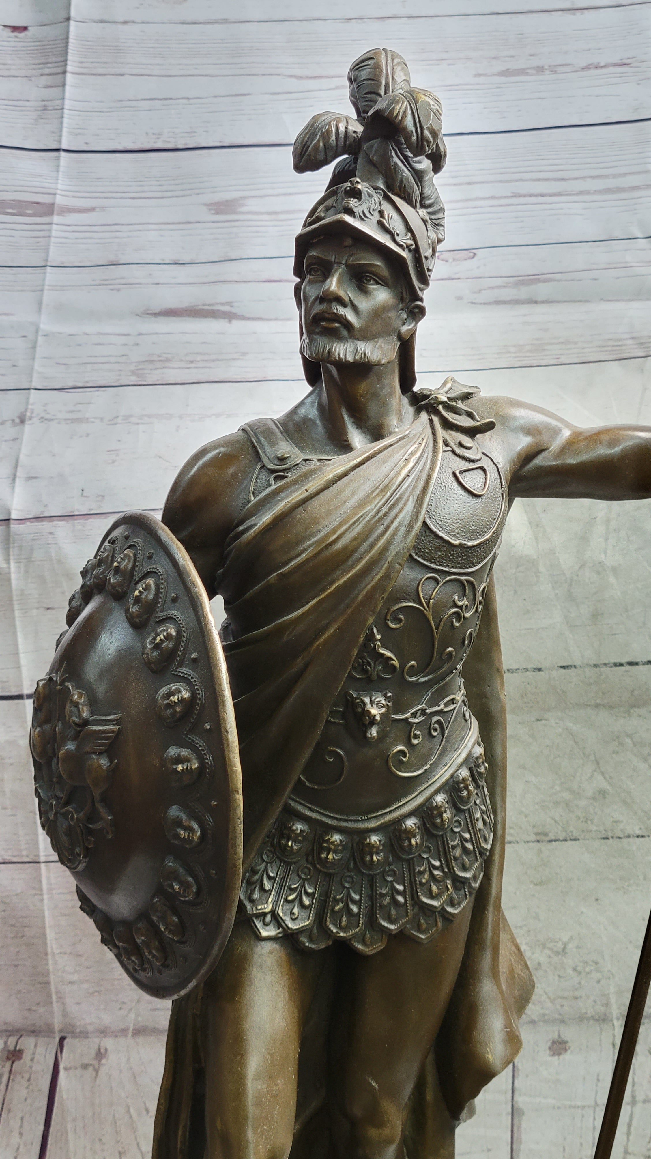 Greek Hoplite Warrior Achilles Leonidas Bronze 30" x 15"