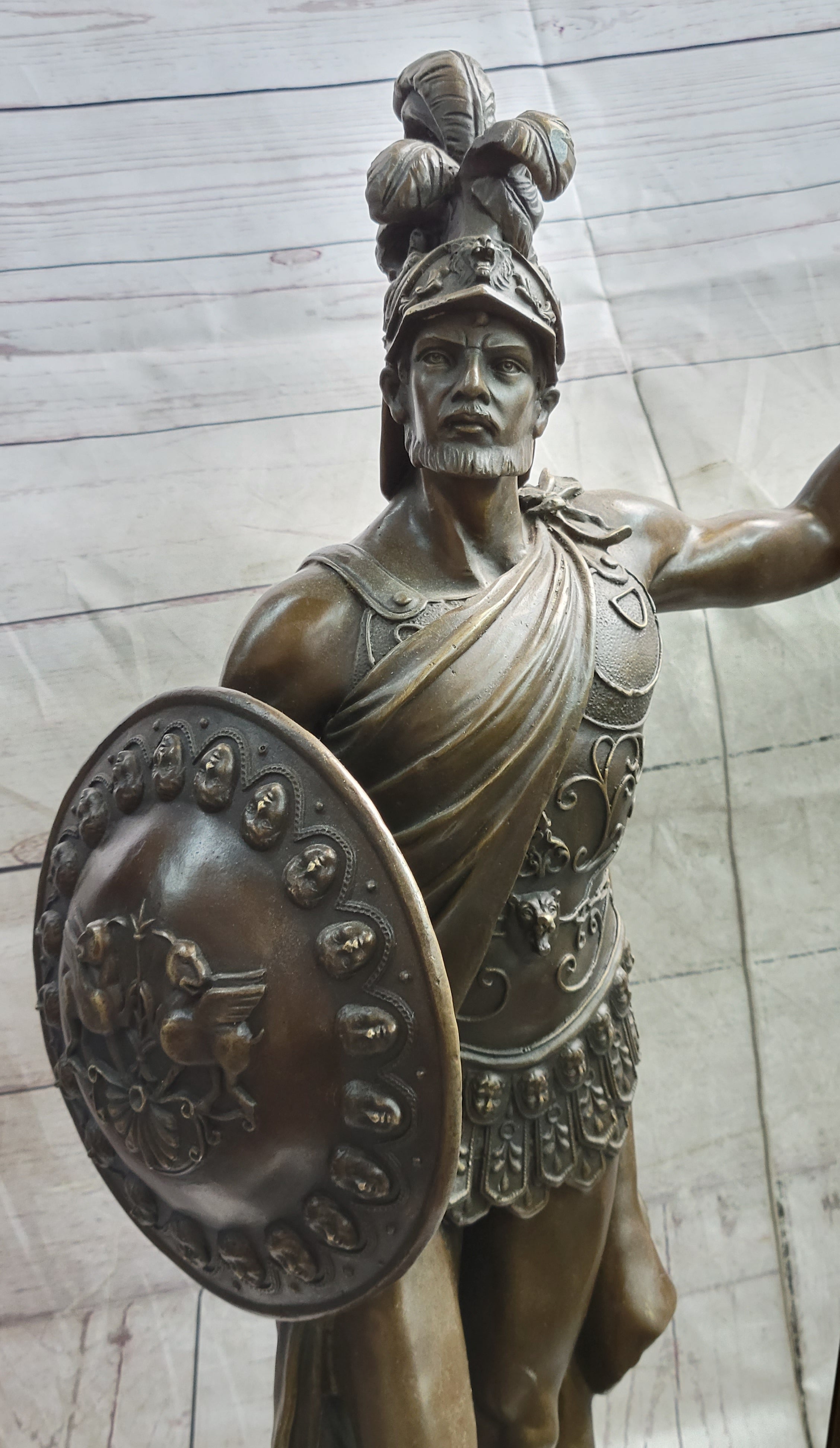 Greek Hoplite Warrior Achilles Leonidas Bronze 30" x 15"