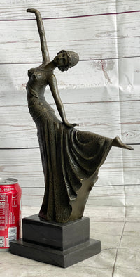 Chiparus Arabesque Dancer Bronze Sculpture on Marble Base