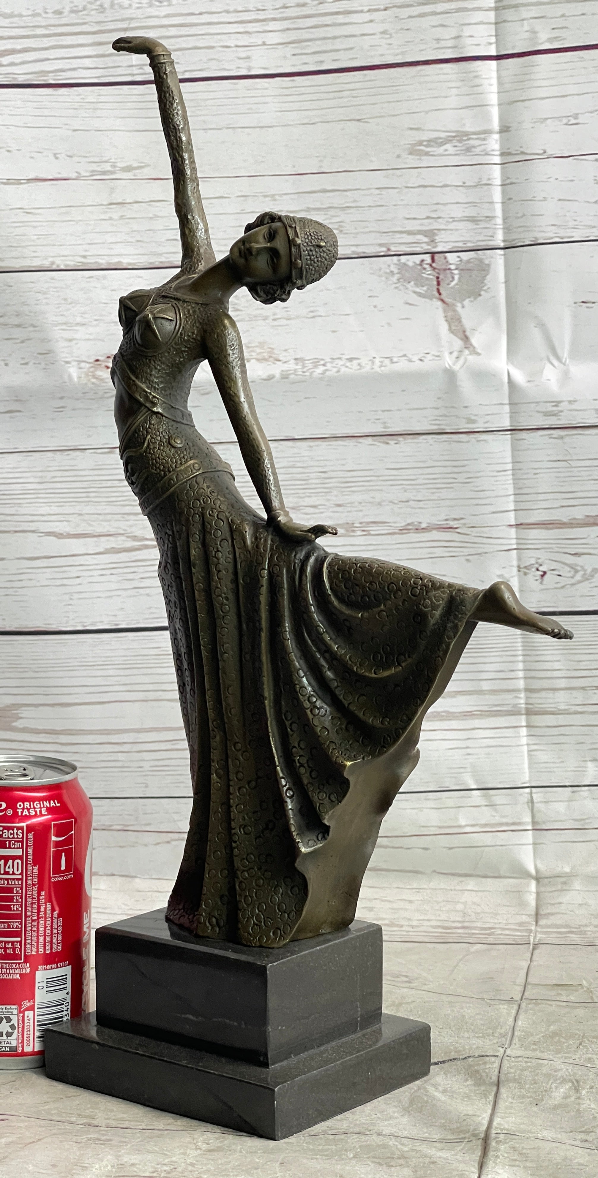 Chiparus Arabesque Dancer Bronze Sculpture on Marble Base
