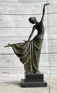 Chiparus Arabesque Dancer Bronze Sculpture on Marble Base