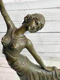 Chiparus Arabesque Dancer Bronze Sculpture on Marble Base