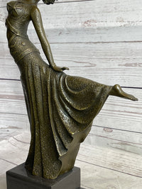 Chiparus Arabesque Dancer Bronze Sculpture on Marble Base