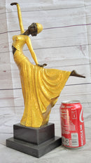 Chiparus Arabesque Dancer Gold Patina Bronze Art Deco Figure