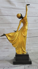 Chiparus Arabesque Dancer Gold Patina Bronze Art Deco Figure