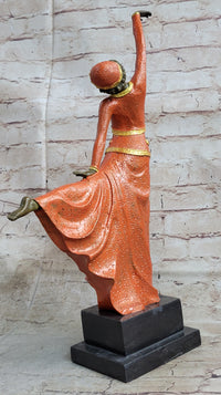 Signed D.H. Chiparus Bronze Art Deco Dancer Sculpture