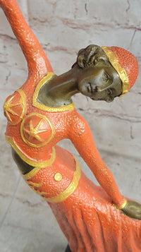 Signed D.H. Chiparus Bronze Art Deco Dancer Sculpture