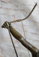 Art Taylor Nude Boy Holding Fish Bronze Sculpture Marble Base Figure