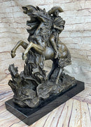 Napoleon Bonaparte Crossing the Alps Bronze Sculpture 20" x 16.5"