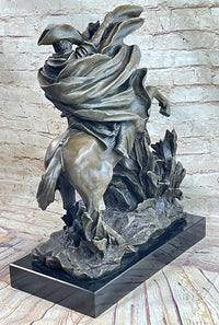 Napoleon Bonaparte Crossing the Alps Bronze Sculpture 20" x 16.5"