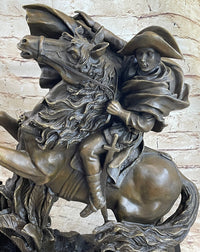 Napoleon Bonaparte Crossing the Alps Bronze Sculpture 20" x 16.5"