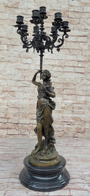 Hot Cast Bronze French Candelabra Candleholder by Moreau