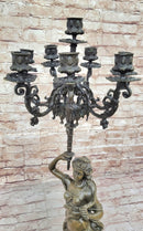 Hot Cast Bronze French Candelabra Candleholder by Moreau