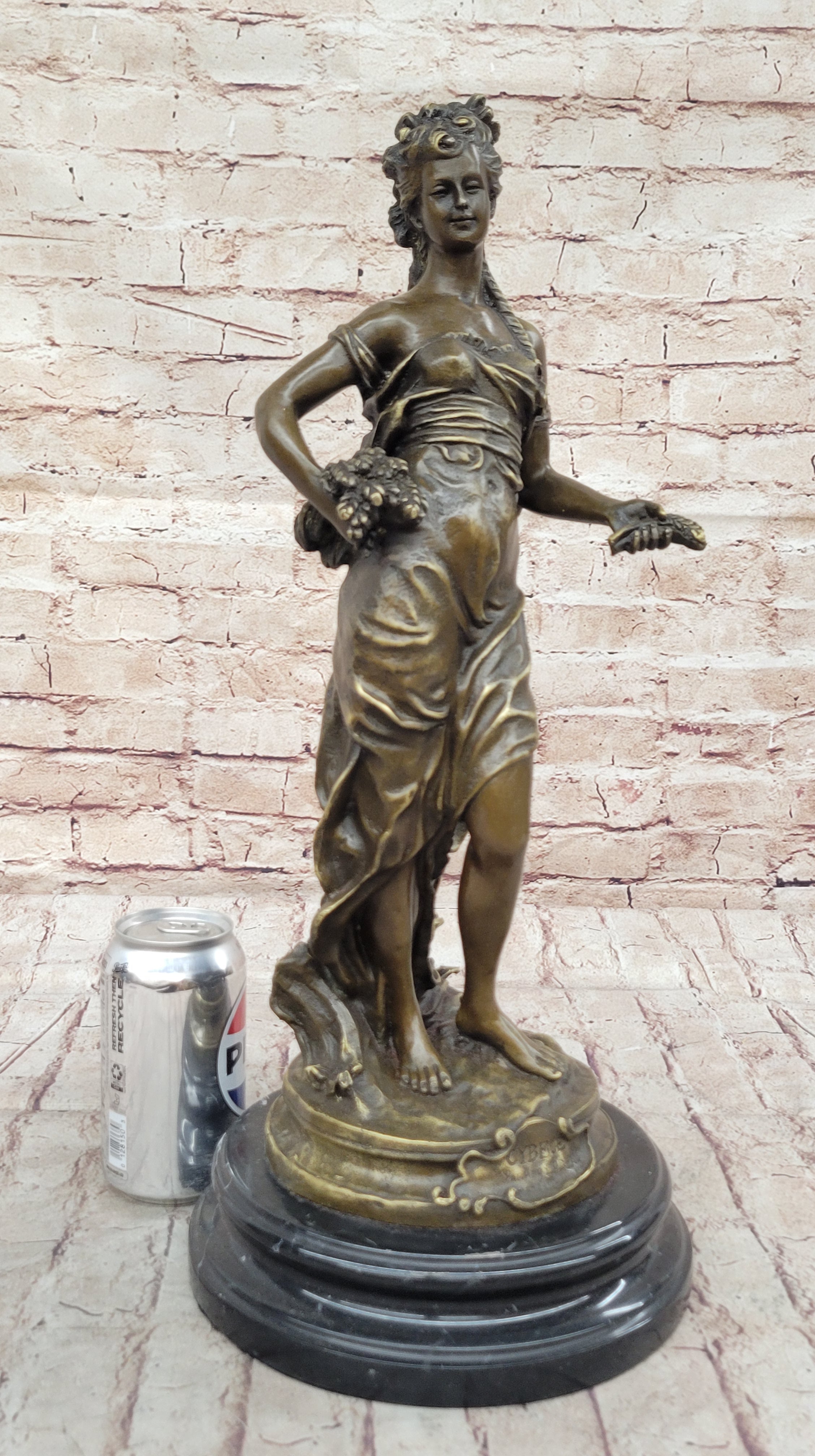 Antique Style Bronze Figure of Cybele Goddess of Abundance