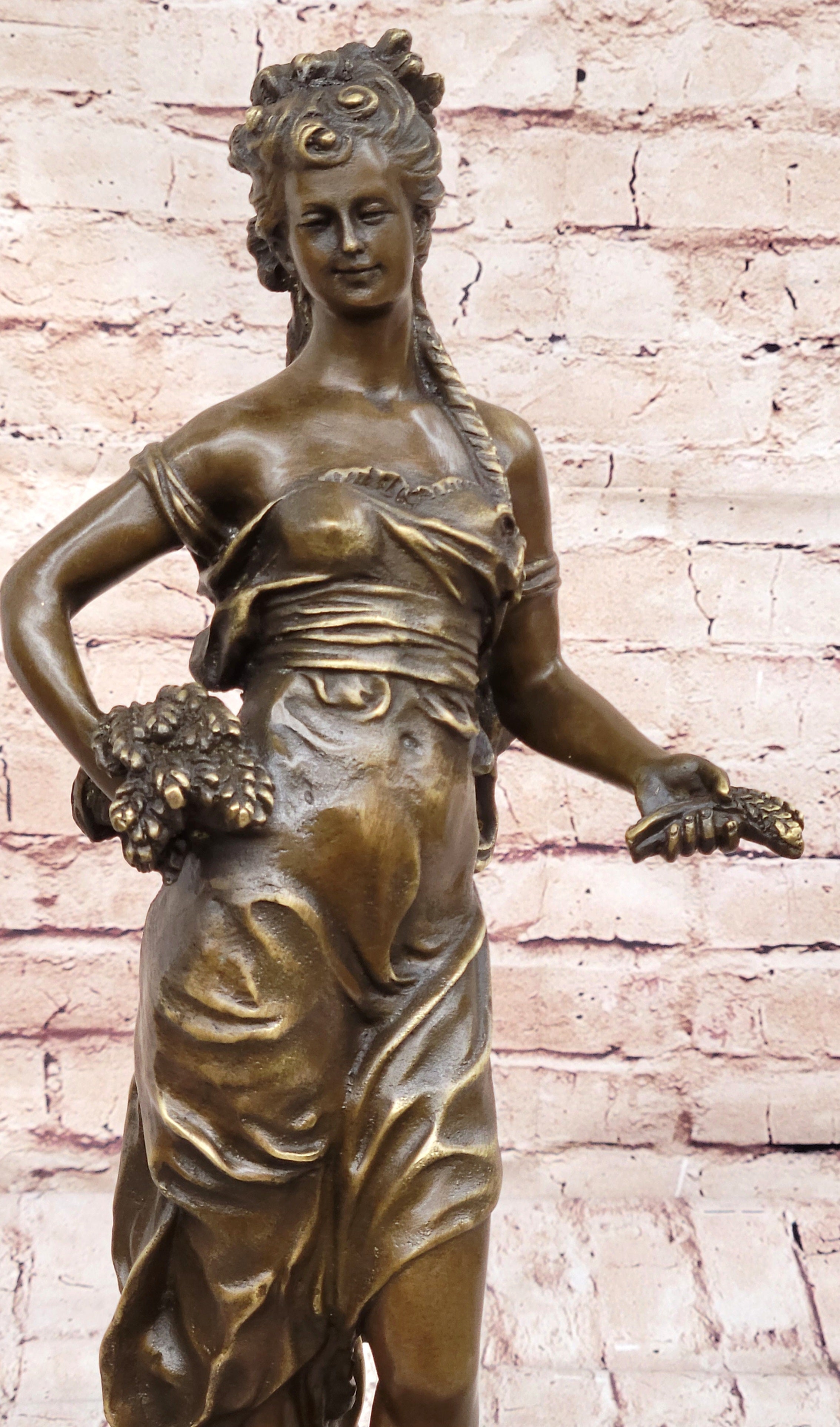 Antique Style Bronze Figure of Cybele Goddess of Abundance