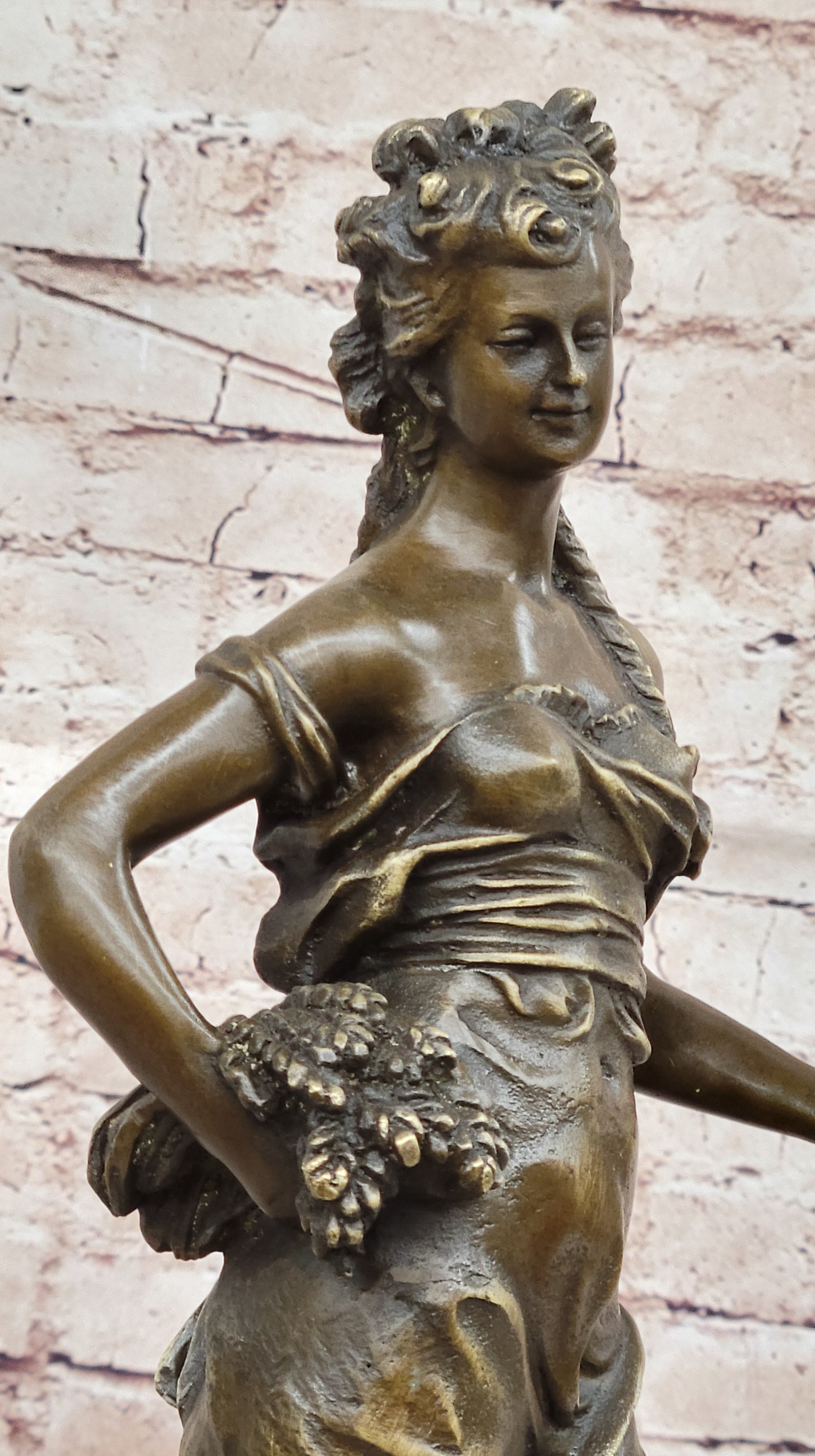 Antique Style Bronze Figure of Cybele Goddess of Abundance