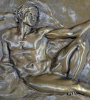 Michelangelo The Creation Of Adam Bronze Bas Relief 14" x 33"