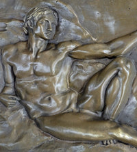 Michelangelo The Creation Of Adam Bronze Bas Relief 14" x 33"