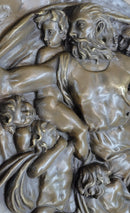 Michelangelo The Creation Of Adam Bronze Bas Relief 14" x 33"
