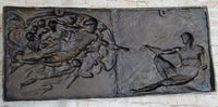 Michelangelo The Creation Of Adam Bronze Bas Relief 14" x 33"