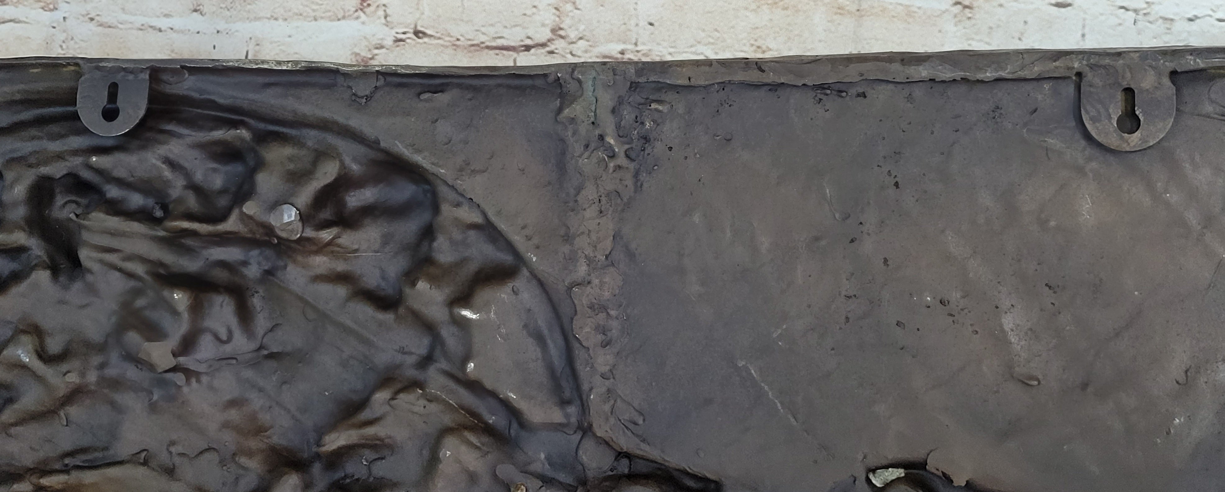 Michelangelo The Creation Of Adam Bronze Bas Relief 14" x 33"