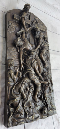 Hot Cast Bronze Wall Art Plaque The Cavalry Crucifixion