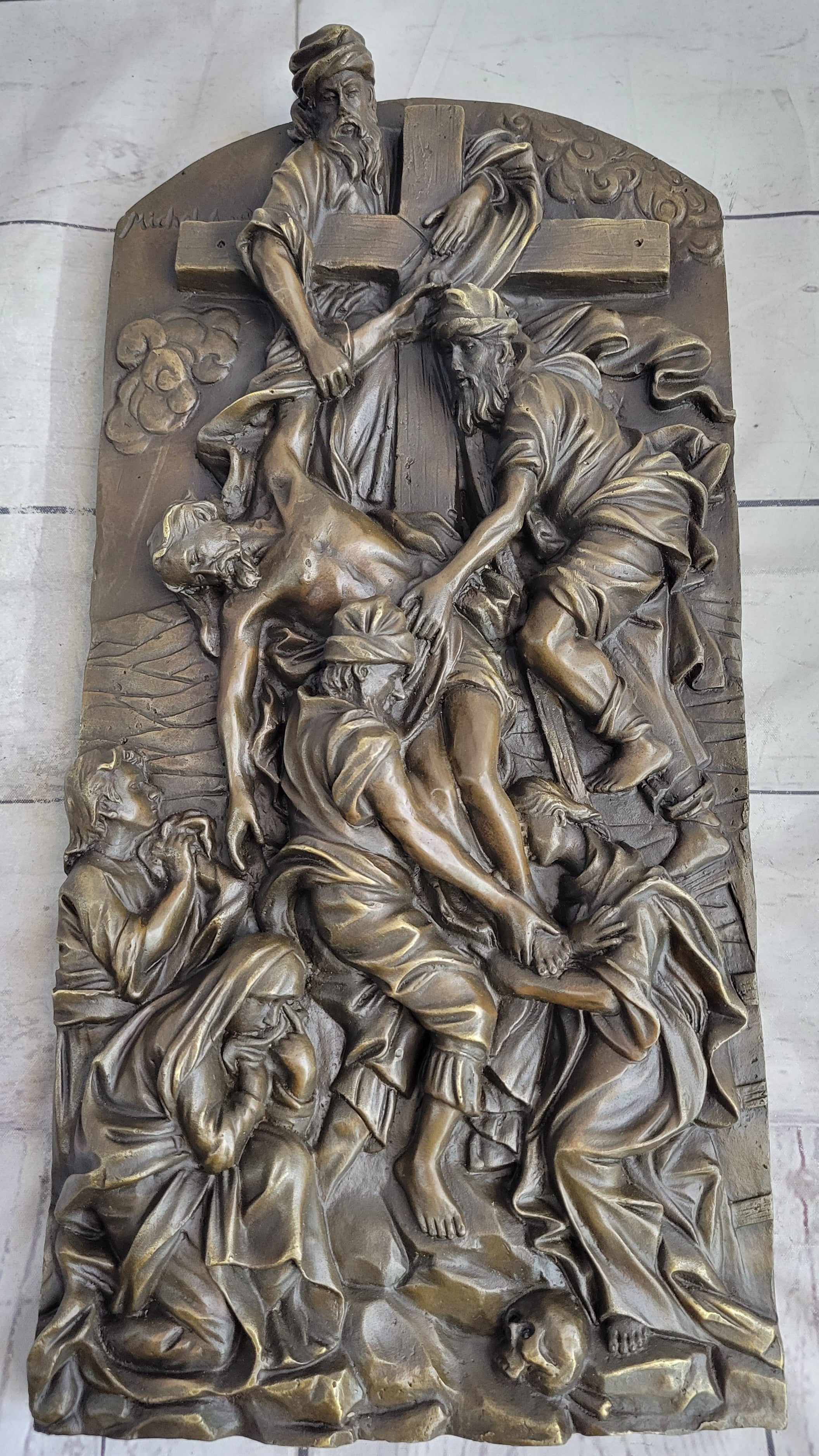 Hot Cast Bronze Wall Art Plaque The Cavalry Crucifixion