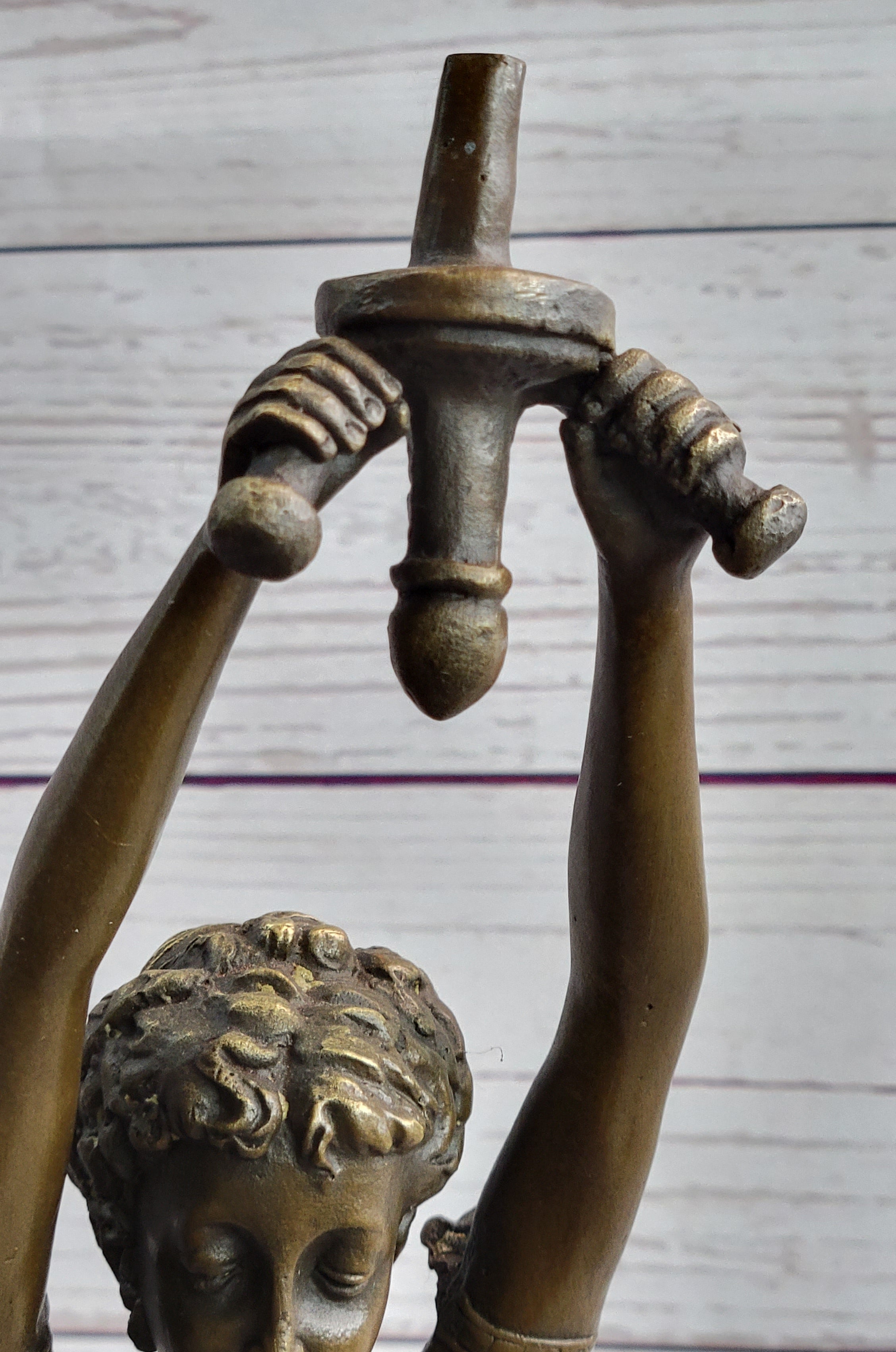 Hot Cast Bronze Sculpture of Greek Temple Priestess Holding Vessel