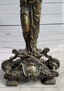 Hot Cast Bronze Sculpture of Greek Temple Priestess Holding Vessel