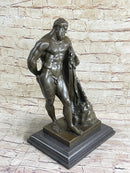 Farnese Hercules by Glykon Greek Roman Sculpture Statue Nude Male Figure 18" x 10"
