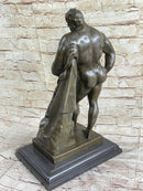 Farnese Hercules by Glykon Greek Roman Sculpture Statue Nude Male Figure 18" x 10"