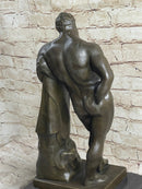 Farnese Hercules by Glykon Greek Roman Sculpture Statue Nude Male Figure 18" x 10"