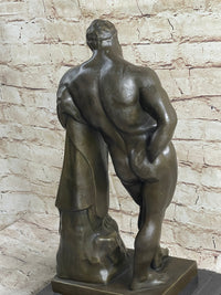 Farnese Hercules by Glykon Greek Roman Sculpture Statue Nude Male Figure 18" x 10"