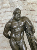 Farnese Hercules by Glykon Greek Roman Sculpture Statue Nude Male Figure 18" x 10"