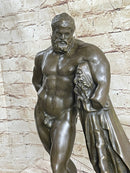 Farnese Hercules by Glykon Greek Roman Sculpture Statue Nude Male Figure 18" x 10"