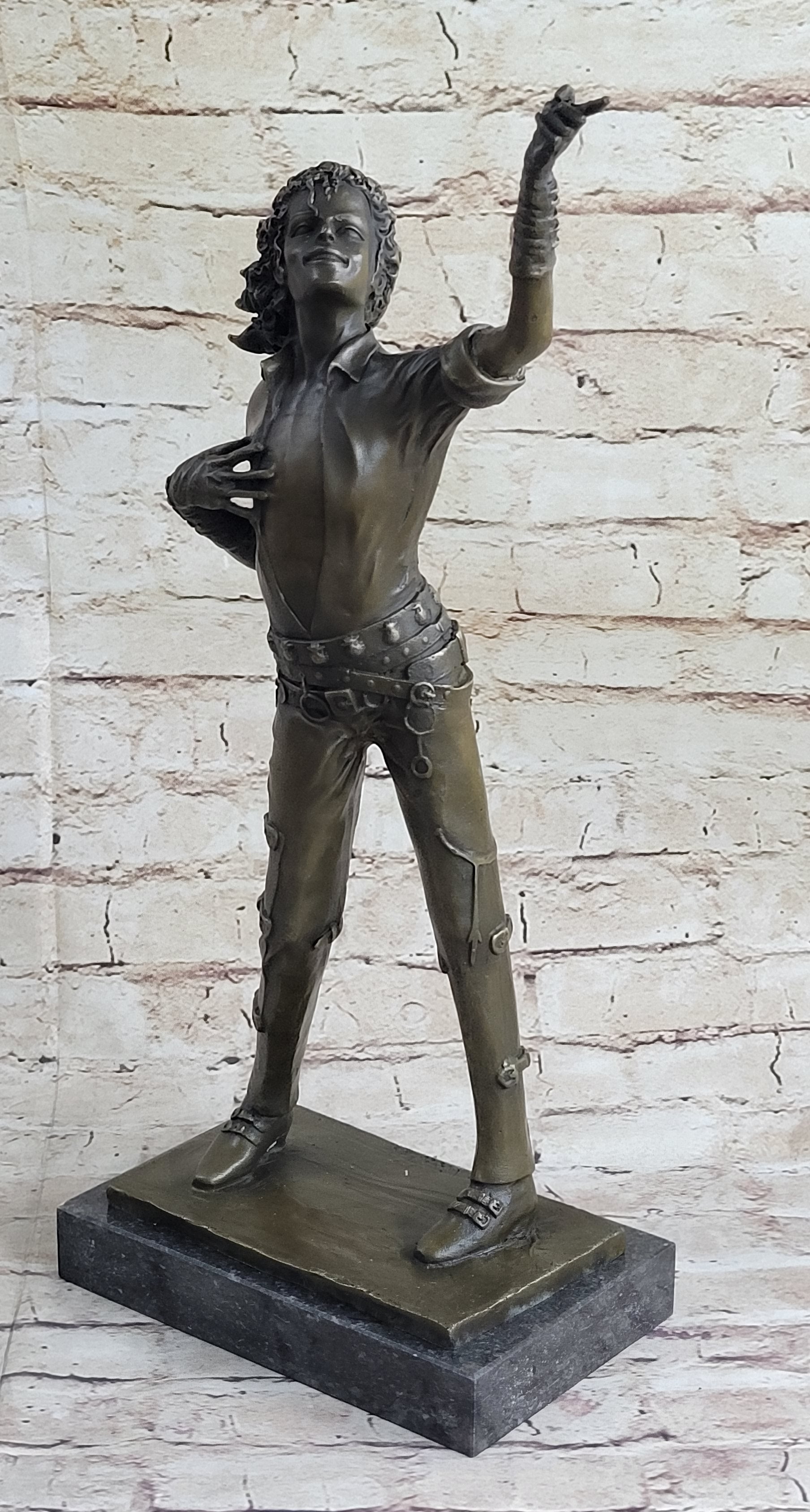 Bronze Young Michael Jackson Musician Sculpture