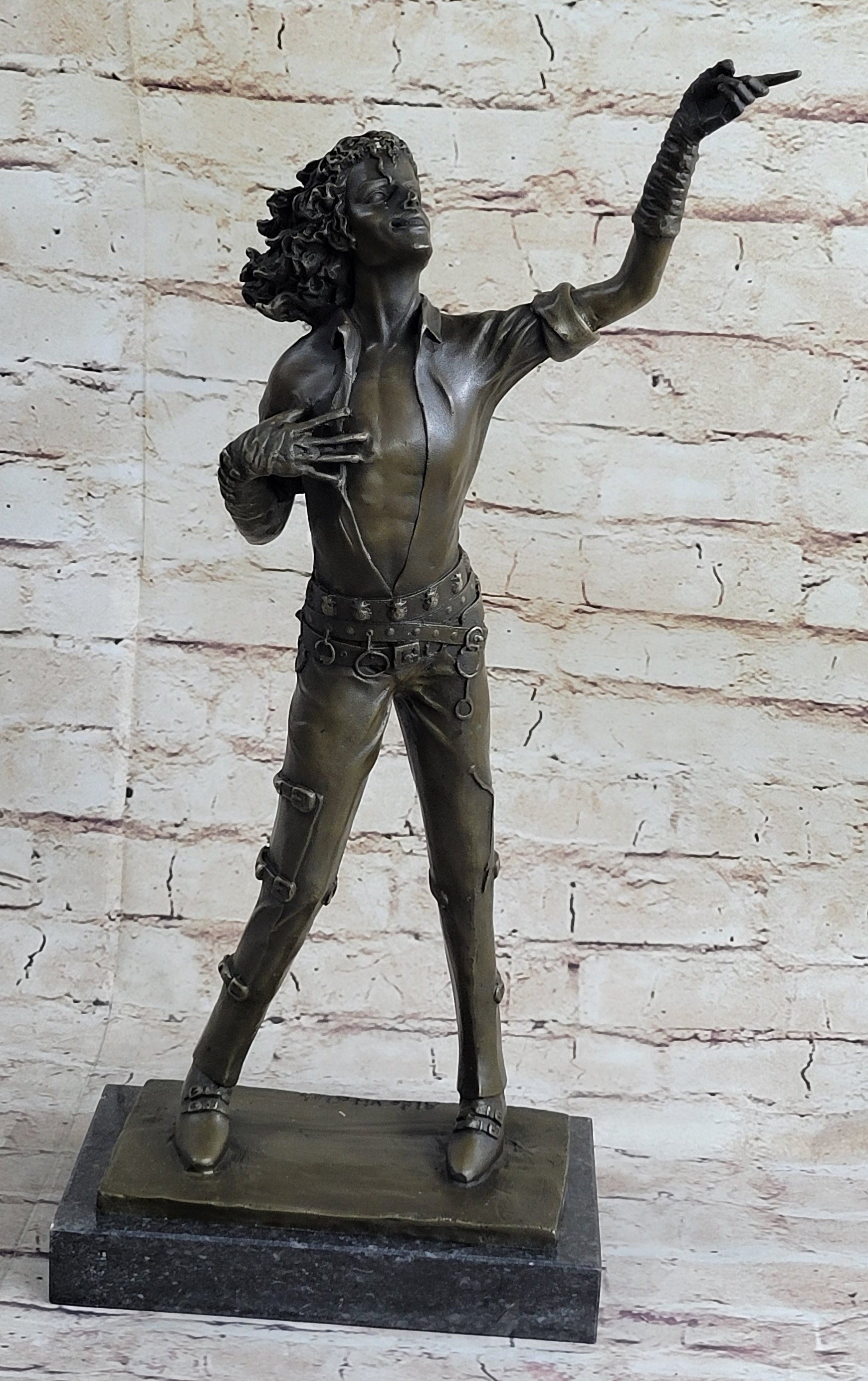 Bronze Young Michael Jackson Musician Sculpture