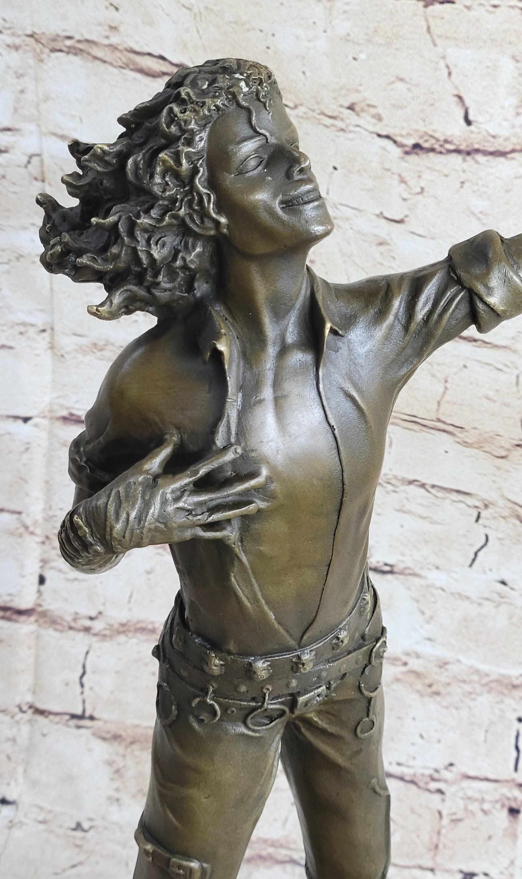 Bronze Young Michael Jackson Musician Sculpture