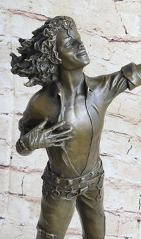 Bronze Young Michael Jackson Musician Sculpture
