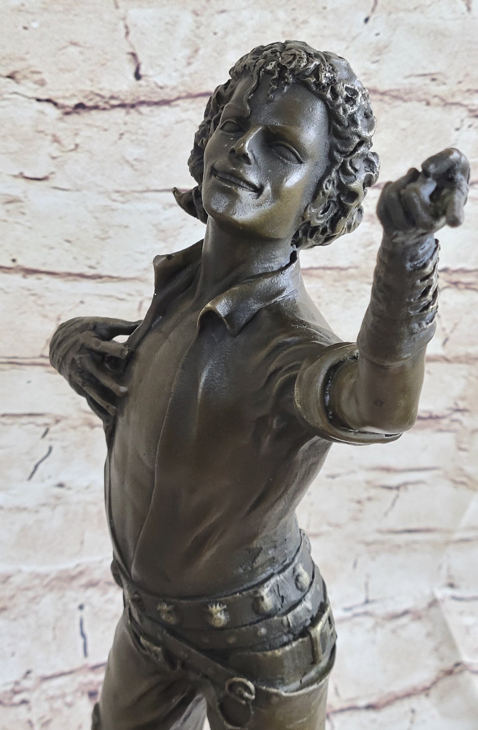 Bronze Young Michael Jackson Musician Sculpture
