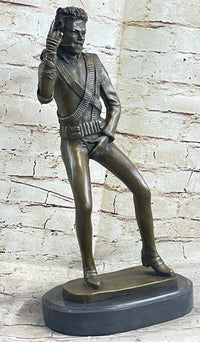 Aldo Vitaleh Michael Jackson Bronze Sculpture Marble Base