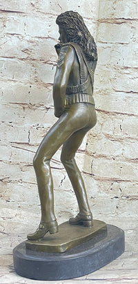 Aldo Vitaleh Michael Jackson Bronze Sculpture Marble Base