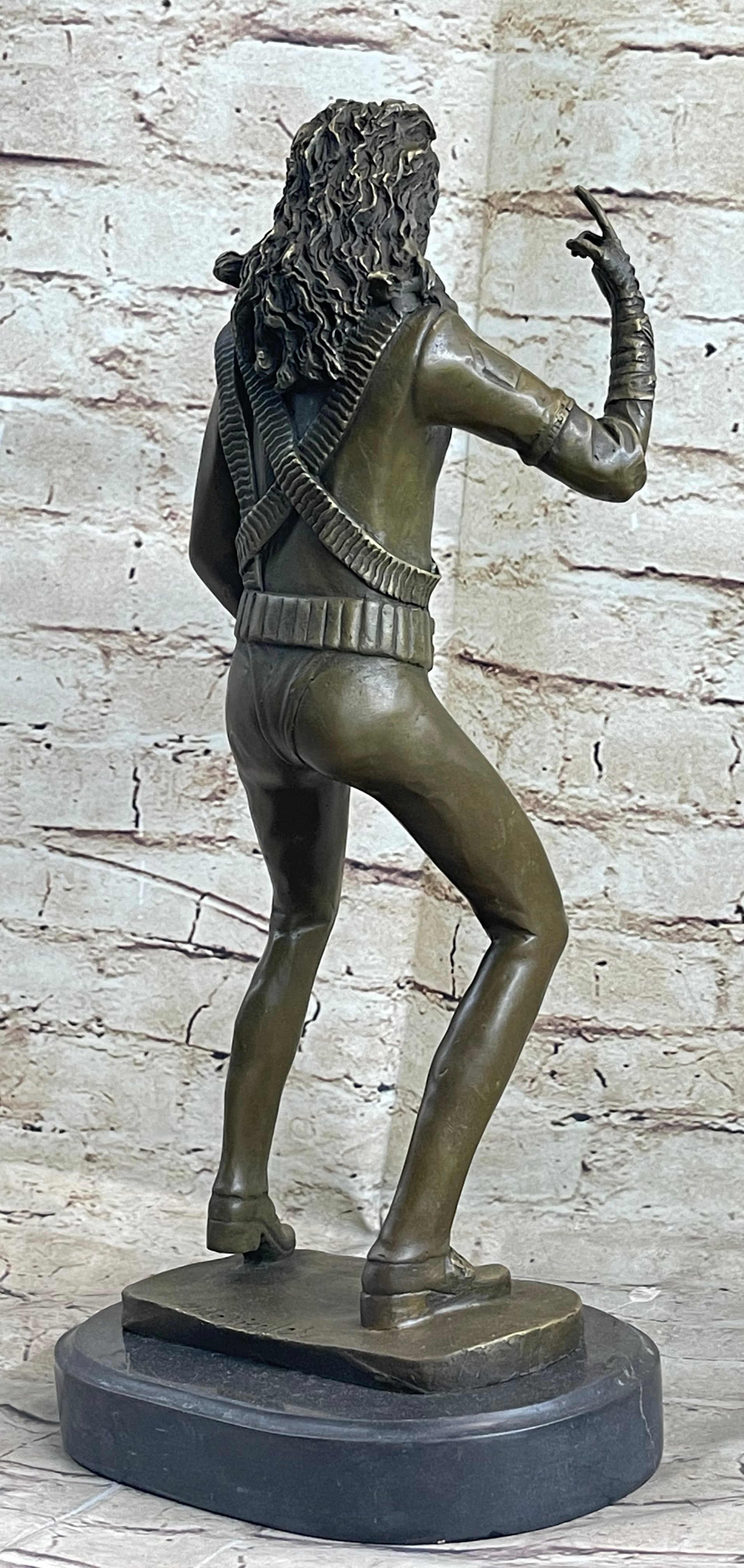 Aldo Vitaleh Michael Jackson Bronze Sculpture Marble Base